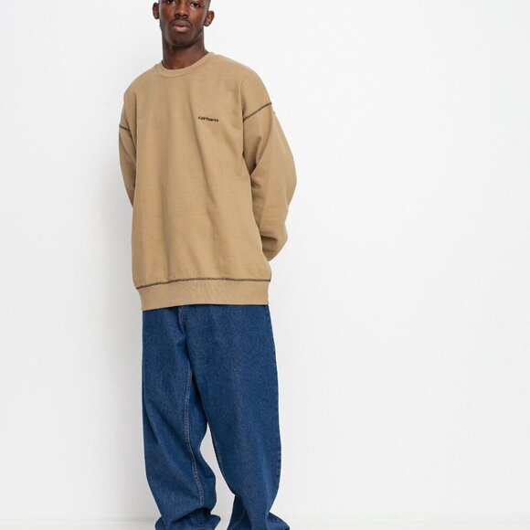 Carhartt WIP Nazka sweatshirt Crewneck Pullover Sweater Brown Small Oversized - Picture 1 of 17